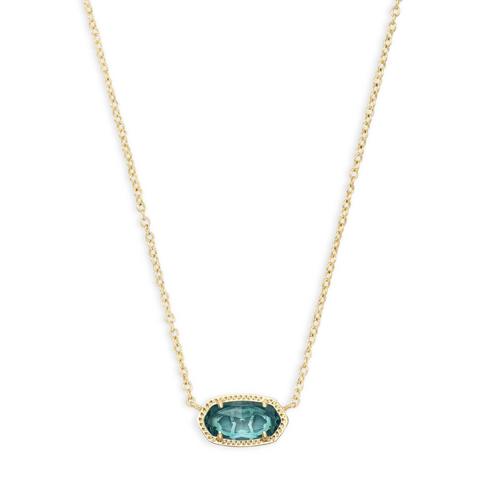 Kendra Scott Elisa Gold Pendant Necklace in London Blue