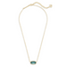 Kendra Scott Elisa Gold Pendant Necklace in London Blue