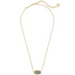 Kendra Scott Elisa Gold Pendant Necklace in Platinum Drusy