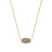 Kendra Scott Elisa Gold Pendant Necklace in Platinum Drusy
