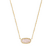Kendra Scott Elisa Gold Pendant Necklace in Rose Quartz