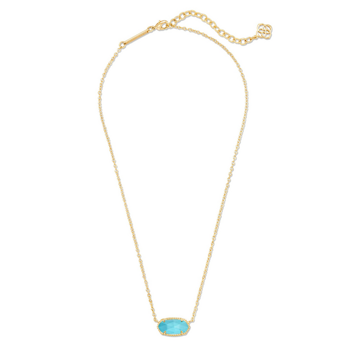 Kendra Scott Elisa Gold Pendant Necklace in Turquoise Magnesite