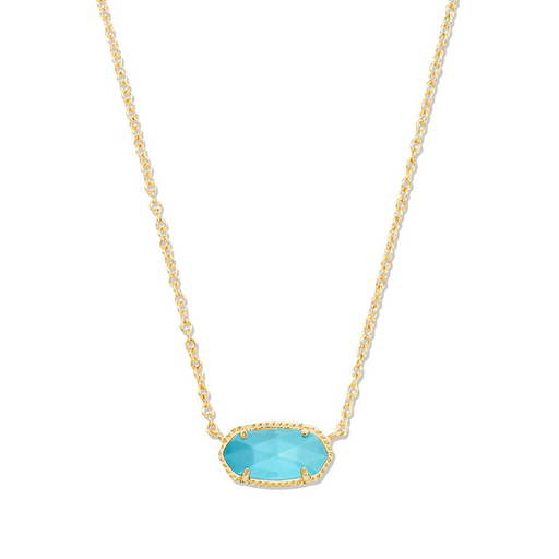 Kendra Scott Elisa Gold Pendant Necklace in Turquoise Magnesite