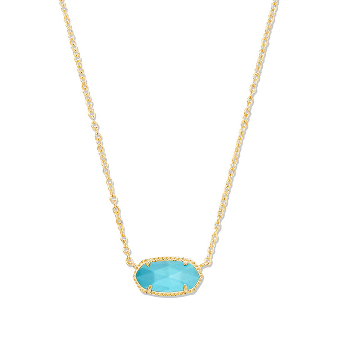 Kendra Scott Elisa Gold Pendant Necklace in Turquoise Magnesite