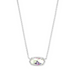 Kendra Scott Elisa Silver Pendant Necklace in Dichroic Glass