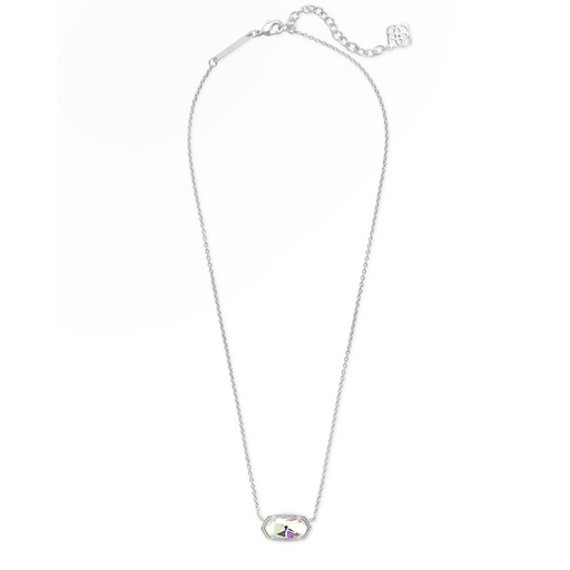 Kendra Scott Elisa Silver Pendant Necklace in Dichroic Glass