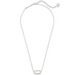 Kendra Scott Elisa Silver Pendant Necklace in Ivory Mother of Pearl