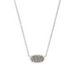 Kendra Scott Elisa Silver Pendant Necklace in Platinum Drusy