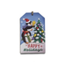 Happy Holidays Penguins Gift Tag Ornament