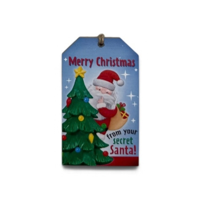 Merry Christmas Secret Santa Gift Tag Ornament
