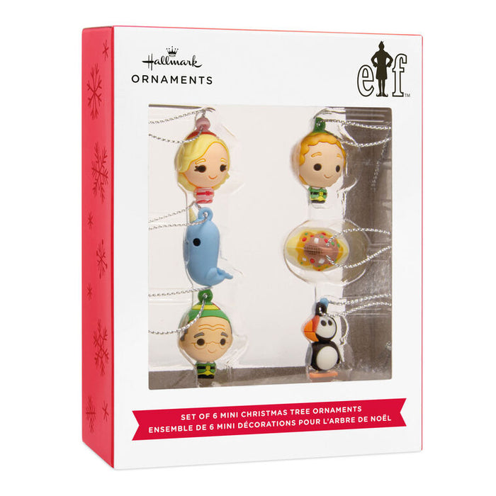Mini Elf Shatterproof Hallmark Ornaments, Set of 6