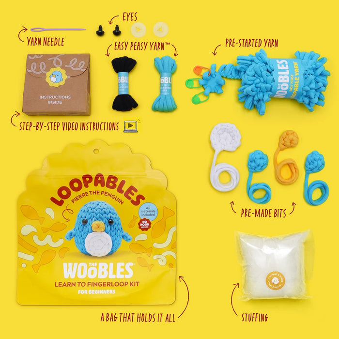 The Woobles Pierre the Penguin Loopables Kit