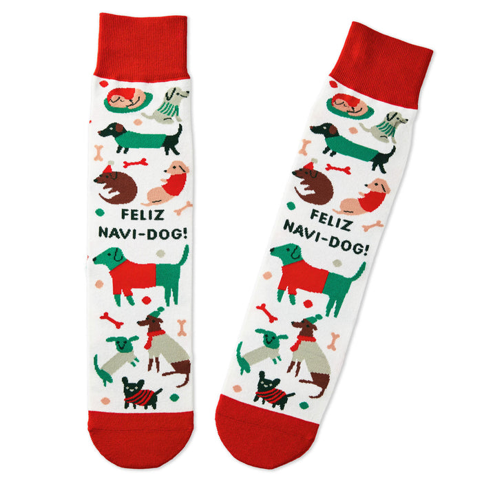 Feliz Navi-dog Funny Novelty Socks