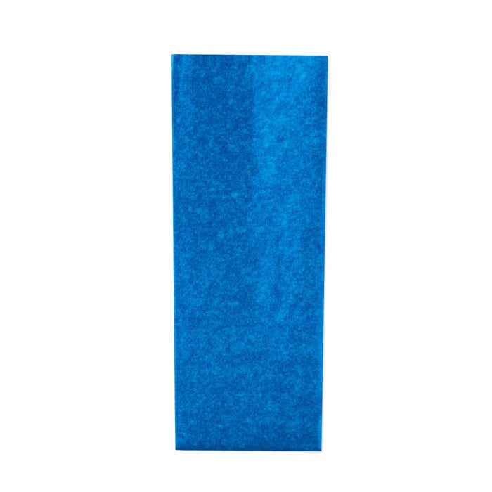 Blue rectangular towel on a white background