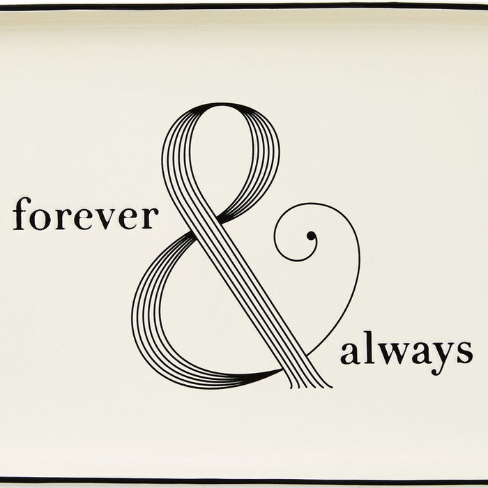 Decorative '&' symbol with 'forever' and 'always' text on a beige background