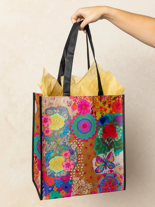 XL Mustard Patchwork Happy Bag, Set of 3