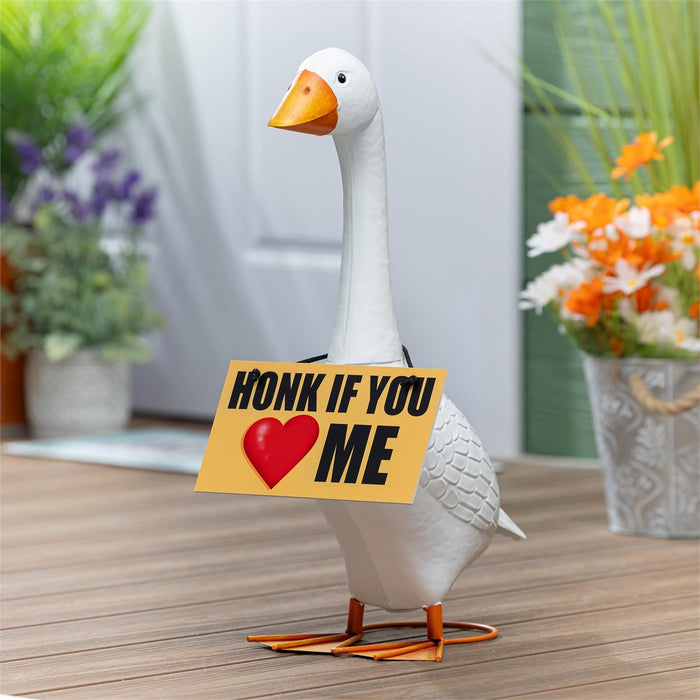 Giddy the Goose Hanging Sign, Honk If You Love Me