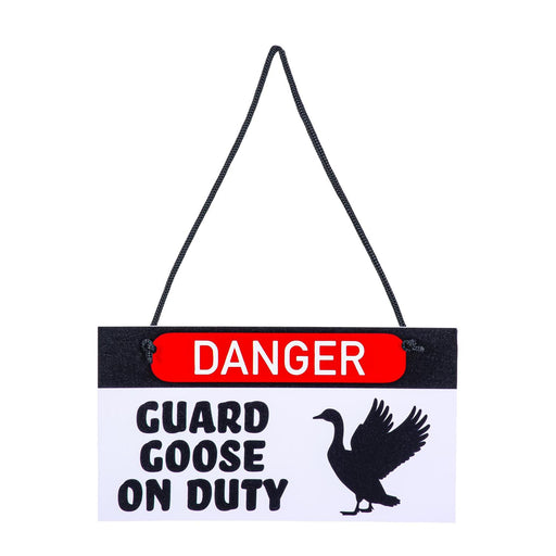 Giddy the Goose Hanging Sign, Guard Goose On Duty