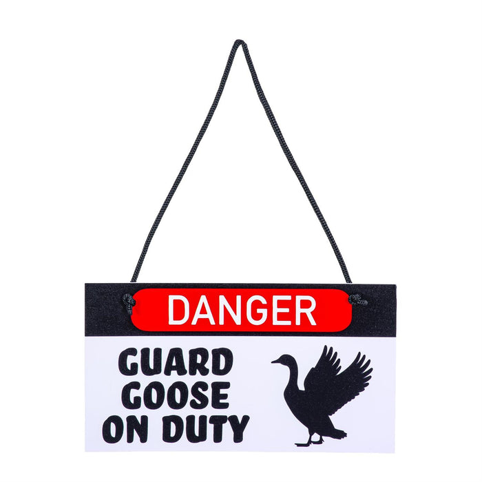 Giddy the Goose Hanging Sign, Guard Goose On Duty