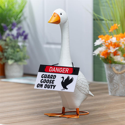 Giddy the Goose Hanging Sign, Guard Goose On Duty