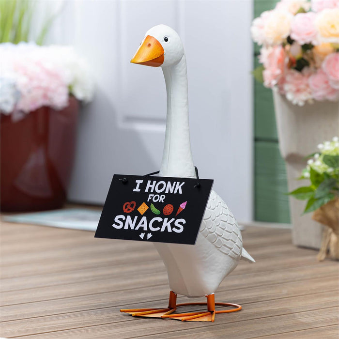 I Honk for Snacks Giddy the Goose Hanging Sign