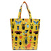 Tote bag with insect pattern on a yellow background
