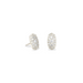 Kendra Scott Grayson Silver Stud Earrings in White Crystal