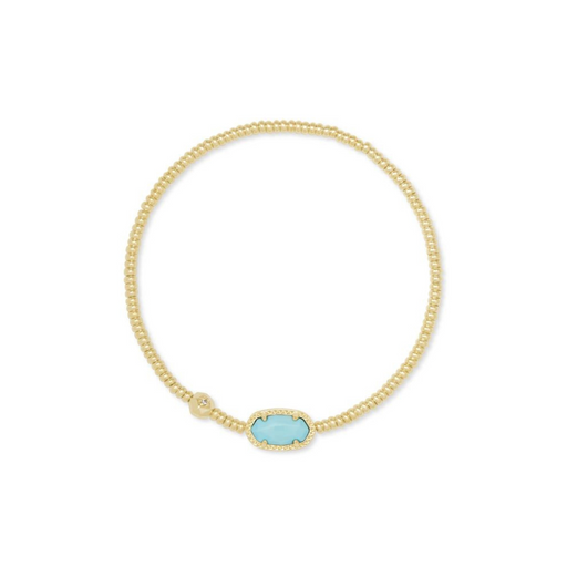 Kendra Scott Grayson Gold Stretch Bracelet in Light Blue Magnesite