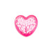 Pink heart-shaped object with 'Squeeze the Day' text on a white background