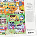 Colorful illustration of a town with houses and trees, featuring text on the right side.
