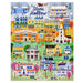 Illustration of a colorful town named 'Stars Hollow' with various buildings and vehicles.
