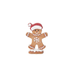 Gingerbread Cookie Figures santa hat boy