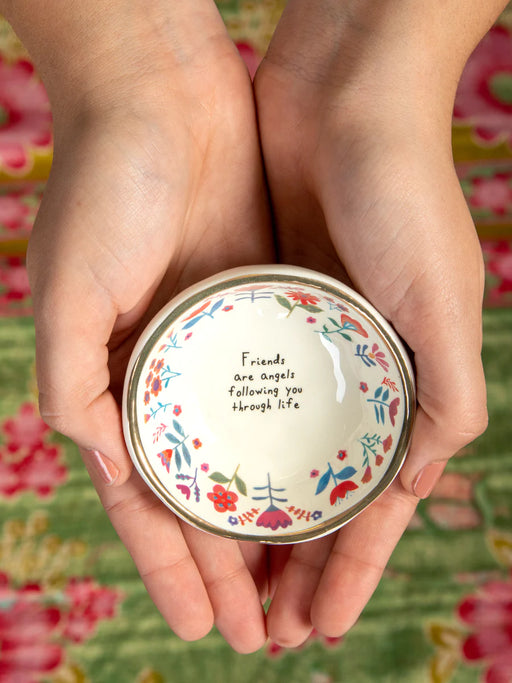 Friends Are Angels Ceramic Giving Trinket Bowl