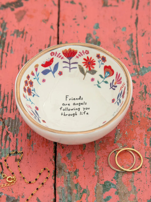 Friends Are Angels Ceramic Giving Trinket Bowl