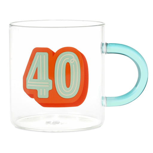 Glass 40th Birthday Mug