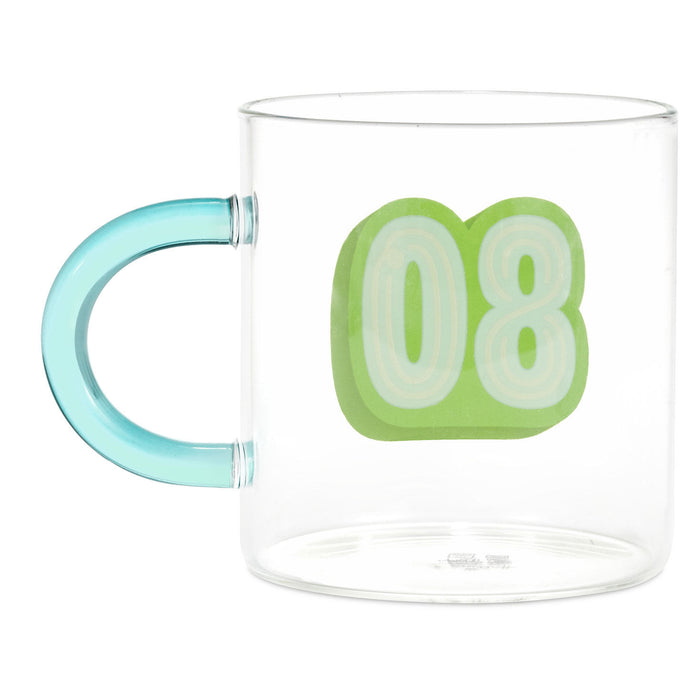Glass 80th Birthday Mug