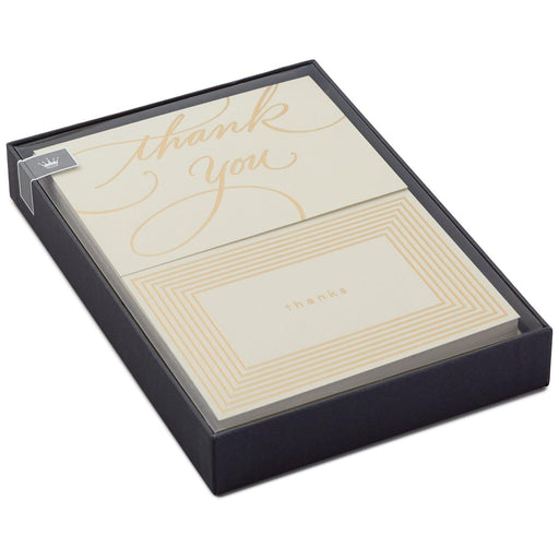 Gold Borders Thank You Notes