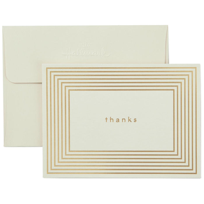 Gold Borders Thank You Notes