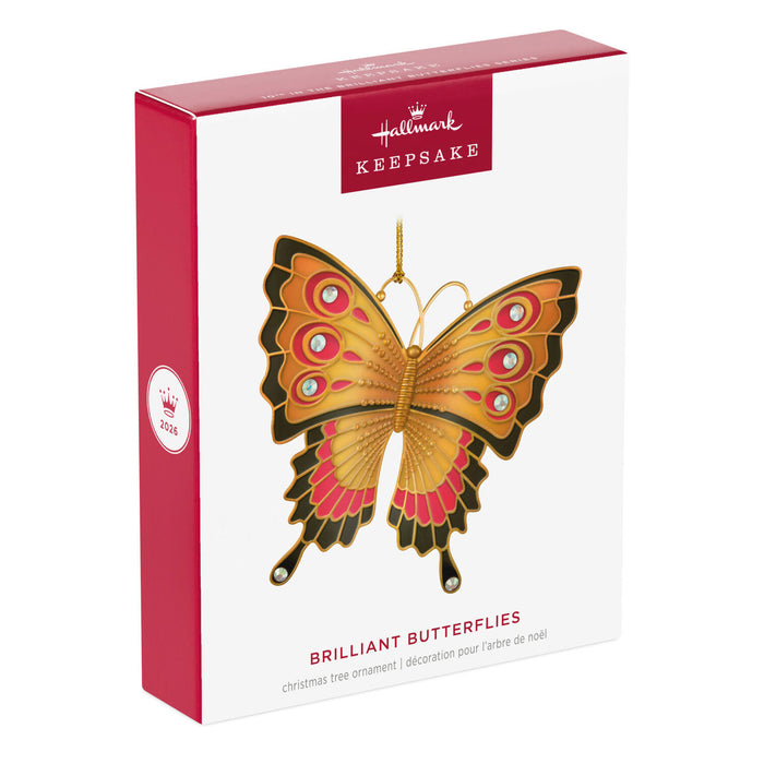 Hallmark Keepsake butterfly ornament packaging on a white background