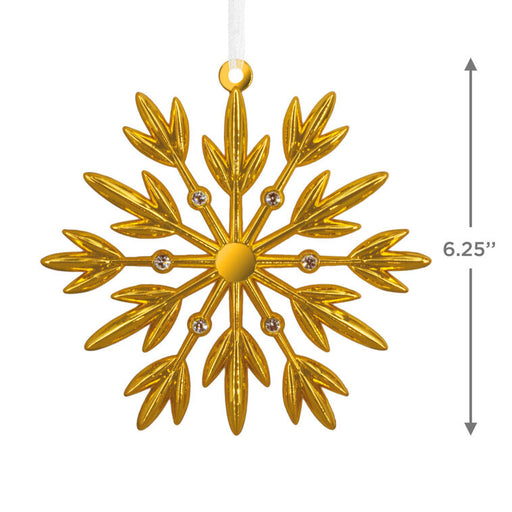 Gold Snowflake Metal Hallmark Ornament