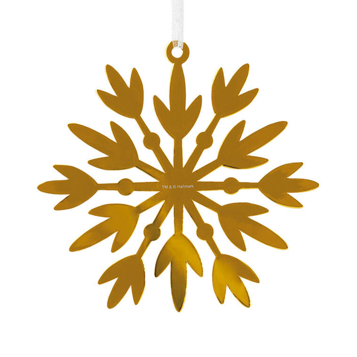 Gold Snowflake Metal Hallmark Ornament