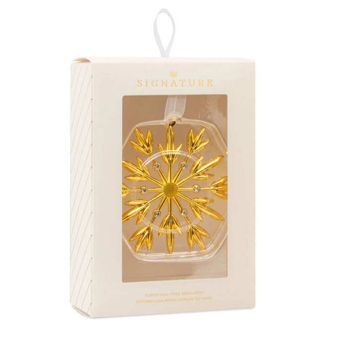 Gold Snowflake Metal Hallmark Ornament