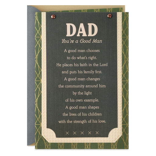 You're a Good Man Religious Father's Day Card for Dad
