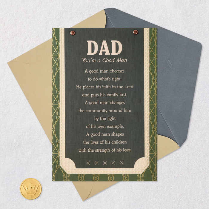 You're a Good Man Religious Father's Day Card for Dad