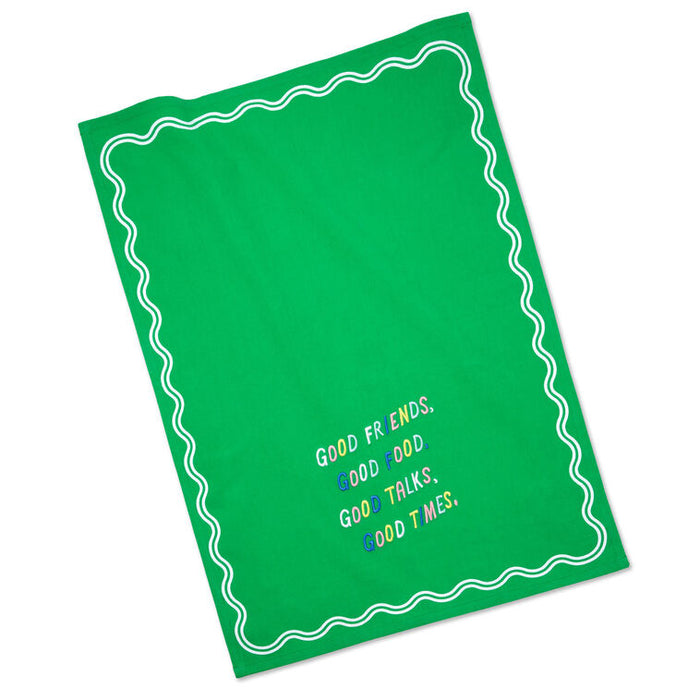 Good Friends, Food, Talks and Times Tea Towel