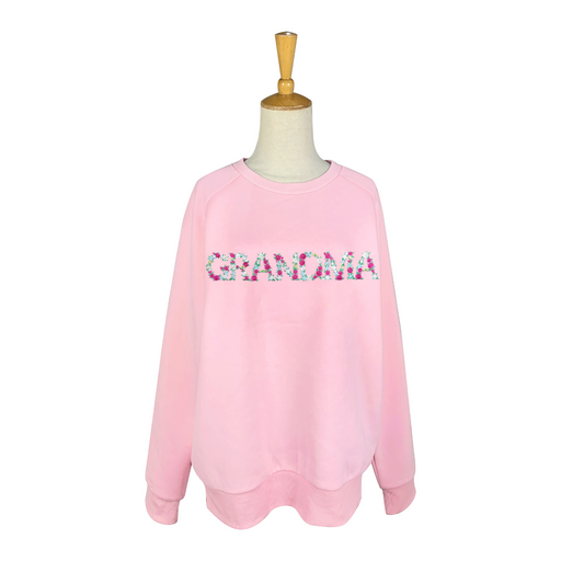 Grandma Floral Embroidered Sweatshirt