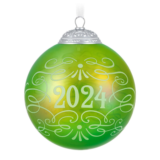 Christmas Commemorative 2024 Glass Ball Ornament - 12th in Series