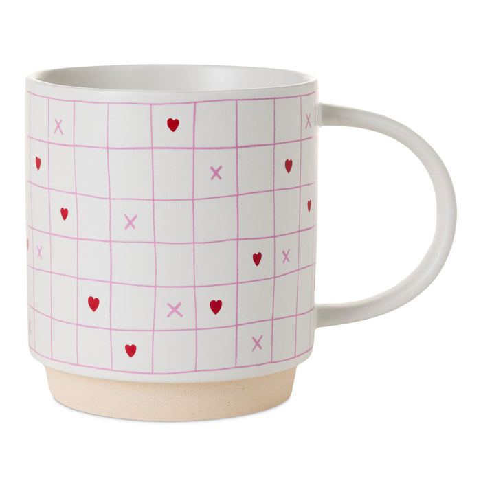 Love Grid Pattern Mug