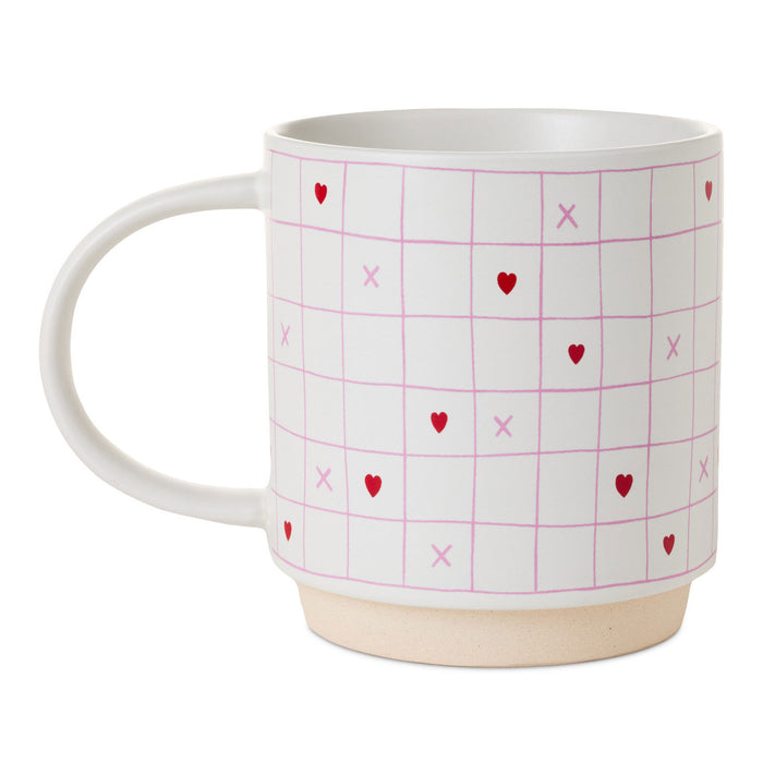 Love Grid Pattern Mug