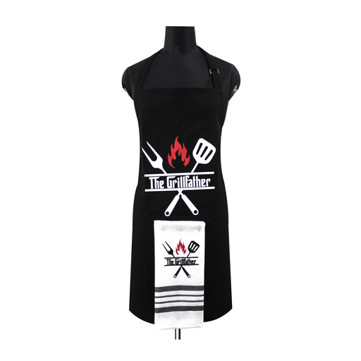 The Grillfather Apron and Tea Towel Set